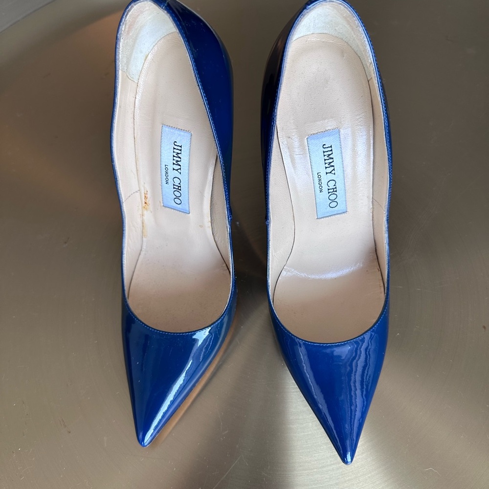 Jimmy Choo Blue Stiletto Heels Classic Design